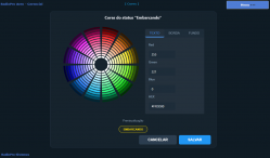Escolha de cores por status
